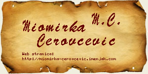 Miomirka Cerovčević vizit kartica
